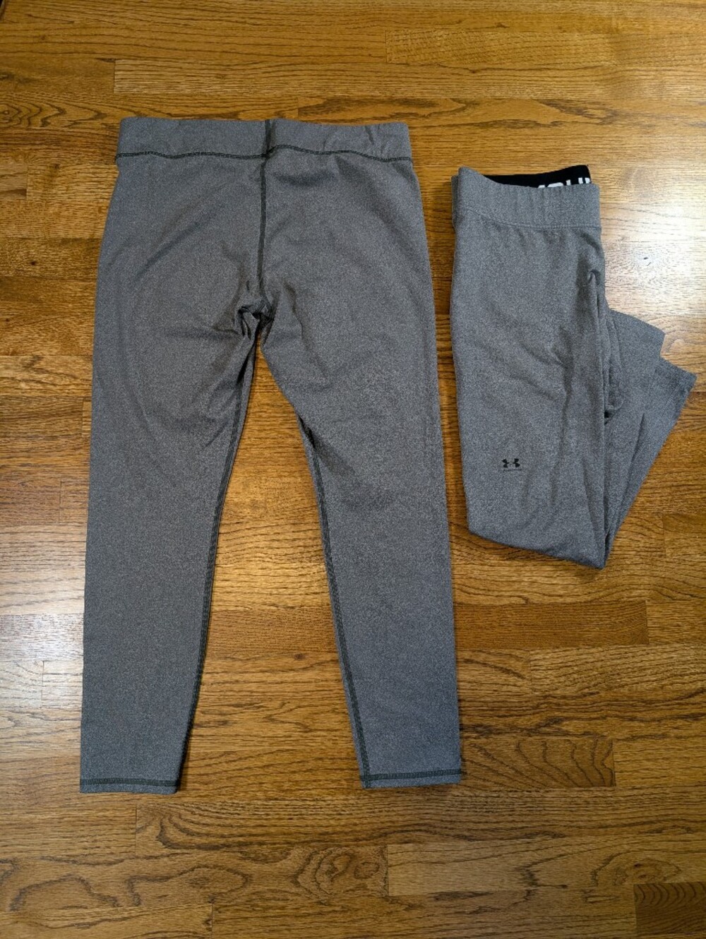 Under Armour ColdGear Fleece Lined Gray Leggings Lot of 2 Women's XL - Picture 6 of 6